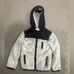 Splendid Black and Gray Hooded Jacket